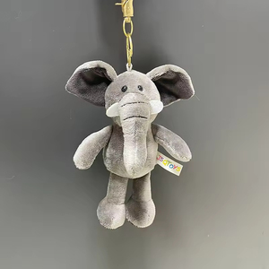 Porte-clés en peluche super doux avec pendentif animaux de la forêt adorables (Lion, Panda, Zèbre, Hippopotame) en coton PP, <span class=keywords><strong>mini</strong></span> cadeau, vente en gros - Product Image 3