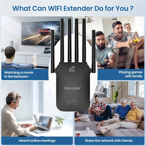 PIX-LINK <span class=keywords><strong>AC66</strong></span> ตัวขยายสัญญาณไวไฟที่เร็วที่สุด แบบดูอัลแบนด์ (5Ghz/2.4Ghz) ตัวขยายสัญญาณไวไฟสำหรับบ้าน ตัวเพิ่มสัญญาณไวไฟ พร้อมพอร์ตอีเธอร์เน็ต - Product Image 4