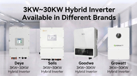 Kit complet de système d'énergie solaire domestique 5kw 6kw 8kw 10kw 12kw 15kw 20kw 25kw 30kw avec panneaux solaires et stockage par batterie