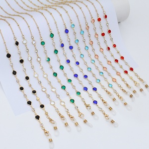 Nouvelle Chaîne à <span class=keywords><strong>Lunettes</strong></span> Colorée et Perles Tendance pour Femme, Cordon de Cou Anti-Perte pour <span class=keywords><strong>Lunettes</strong></span> de Soleil - Product Image 1