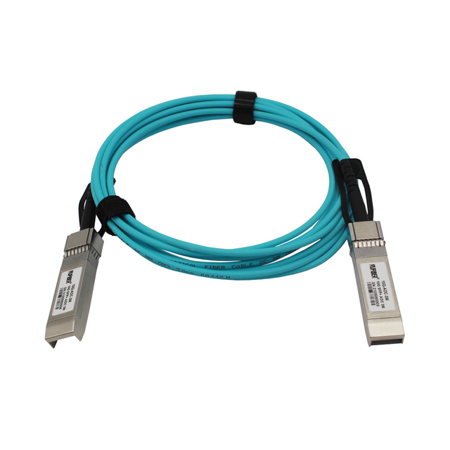 NUFIBER 1 Meter Active Optic 10G SFP+ to SFP+ OM3 Communication Cable Compatible with ZTE (Aqua)