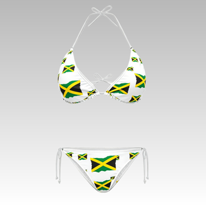 OEM/ODM Custom Jamaica National Flag Print Sexy <strong>Bikini</strong> <strong>Set</strong> Factory Made Country Flag Pattern Women's <strong>Plus</strong> <strong>Size</strong> Swimwear - Product Image 2