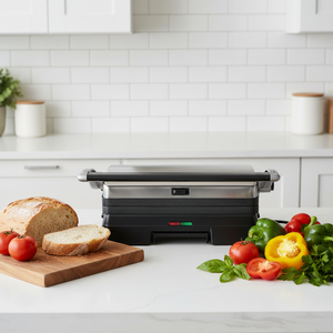 Gril électrique <span class=keywords><strong>Cuisinart</strong></span> Elite Griddler 6-en-1 avec plaque de cuisson, fonction fondu, température jusqu'à 500°F, affichage LCD et plaques de cuisson résistantes au lave-vaisselle - Product Image 4