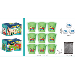 ELI TOYS Jeu de lancer de seaux empilables lumineux verts 9 pièces pour intérieur et <span class=keywords><strong>extérieur</strong></span>, jouet de lancer pour enfants, adultes et famille, vente en gros - Product Image 4