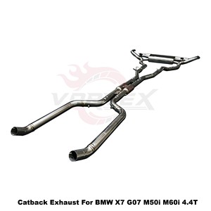 ระบบท่อไอเสียแบบ Catback พร้อมวาล์ว Vortex SS304 สำหรับ BMW X7 G07 M50i M60i N63 S68 4.4T Twin Turbo V8 ปี 2019-2025 ชุดแต่งแบบติดตั้งได้โดยตรง - Product Image 3