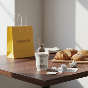 Bicchieri di Carta Biodegradabili Personalizzati all'Ingrosso, 8oz-32oz Bicchieri da Caffè Usa e Getta a Doppia Parete per Caffetterie Ristoranti <span class=keywords><strong>HORECA</strong></span> - Product Image 3