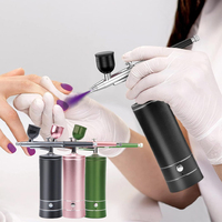 Kit aérographe Mini aérographe portable avec compresseur Kit de pistolet aérographe sans fil pour le maquillage, la peinture et la décoration de gâteaux