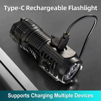 Mini lampe torche LED magnétique, 3 LED, rechargeable par type C, lampe torche de poche, clip de poche, lampe torche EDC portable