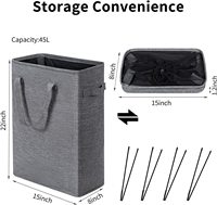 Panier à linge pliable personnalisé en lin et maille pour la maison, organisateur de salle de bain, sac de rangement pour vêtements sales et articles divers