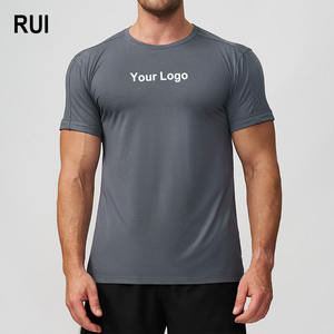 RUIQUWIN Vente en gros T-shirt de sport pour homme, coupe ajustée, séchage rapide, anti-humidité, respirant, tricoté, col rond, décontracté et sportif - Product Image 1