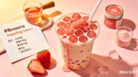 Harga Pabrik Doking 1.25kg Jus Stroberi Popping Boba untuk Bahan Baku Bubble Tea, Topping, smoothie, yogurt, es krim