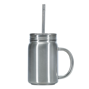 Giá cả cạnh tranh thép không gỉ bán buôn <span class=keywords><strong>Mason</strong></span> Jar bán buôn đôi tường <span class=keywords><strong>Mason</strong></span> Jar với rơm - Product Image 2