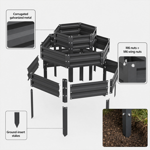 Jardinière surélevée hexagonale multicouche en acier Aluzinc et magnésium pour aménagement paysager et culture de fleurs, vente en gros OEM ODM - Product Image 3