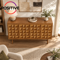 Buffet de rangement en bois massif de style Mid-Century, meuble moderne pour salon et hôtel, vente en gros OEM ODM