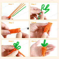 EDUSense-Kit de nettoyage de tuyaux en fil torsadé avec pompons, ensemble de jouets de bricolage magiques colorés, artisanaux et bouclés