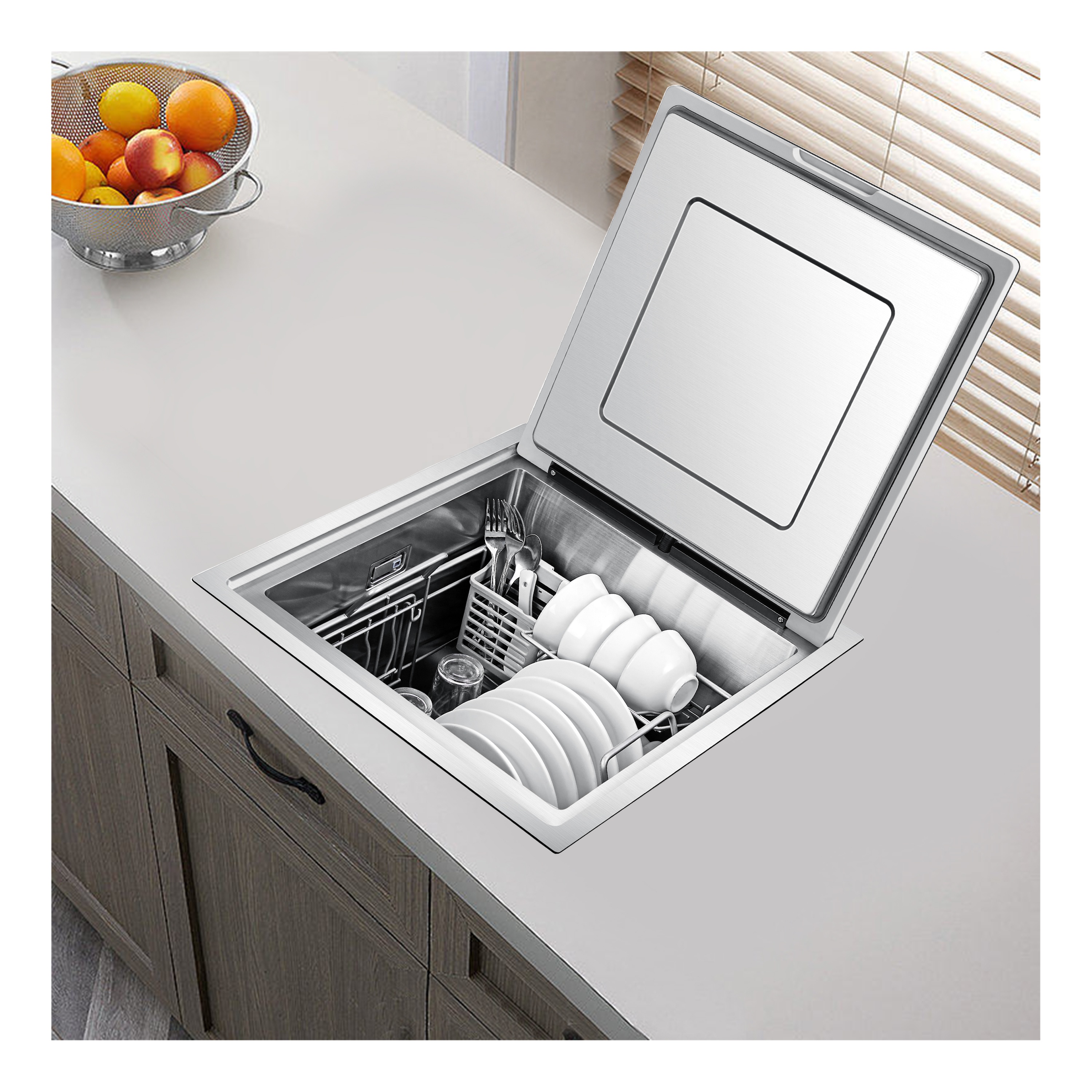 Modern Single Bowl Mini Dishwasher - SUS304 Smart Sink Dishwasher for Hotel Bar & Kitchen Dishwasher Machine