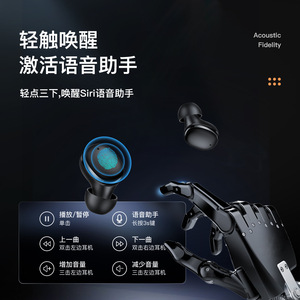 หูฟังบลูทูธ XY-11 Tws อายุการใช้งานแบตเตอรี่ 6.5 ชั่วโมง ควบคุมด้วยระบบสัมผัส วัสดุพลาสติก - Product Image 3