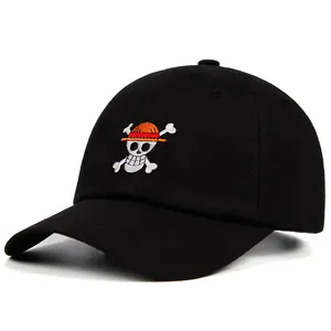 一体式爸爸帽子100% 棉动漫棒球帽高品质刺绣帽子海盗男女通用送货