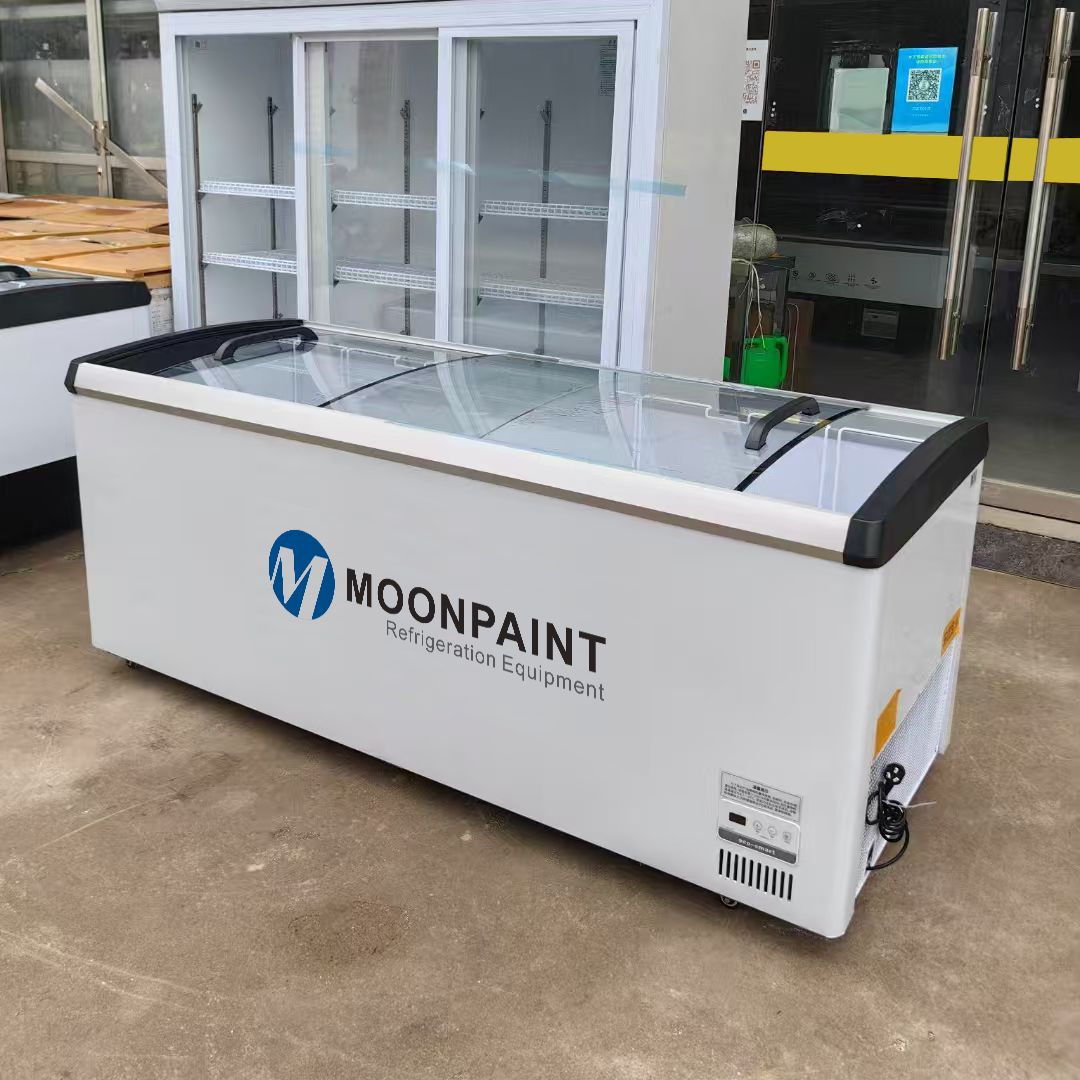 OEM/ODM Раздвижная стеклянная дверь морозильная камера витрина морозильная камера холодильник для Супермаркета Холодильник