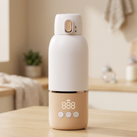 Chauffe-lait en acier inoxydable rechargeable par USB 100W 11.1V avec écran LED, sans BPA, chauffe-biberon pour bébé