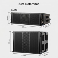 Pack de haut-parleurs Line Array BA210 double 10 pouces avec moniteurs de scène pour les commandes et les devis de projets sonores pour les entreprises de location
