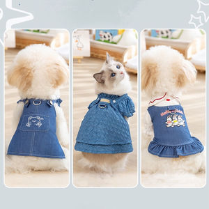 Ropa Adorable de Jean para Cachorros al por Mayor Pajarita para Gato Ropa de Diseñador de Lujo Vestidos y Faldas para PERROS y GATOS - Product Image 3
