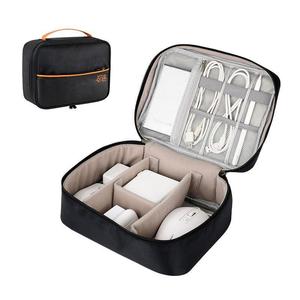 Organisateur d'électronique, étui pour accessoires de voyage, sac de rangement portable en nylon pour câbles, chargeur de tablette, clé USB, carte SD - Product Image 1