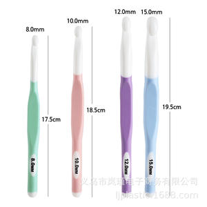 Crochet transfrontalier 2025 – Nouveaux outils de tricot et de crochet pour tapis et écharpes, en plastique ABS épaissi avec poignée TPR, 6-20 mm, CH138 - Product Image 4