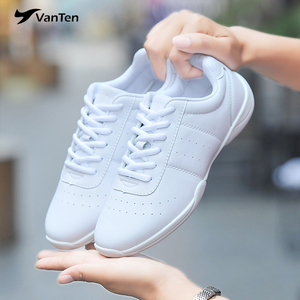 Venta al por mayor de <span class=keywords><strong>Tenis</strong></span> de Porristas Deporte <span class=keywords><strong>Jazz</strong></span> Gimnasia Moderna Calistenia Competitiva Línea Zapatillas de Baile Zapatos de Gimnasia - Product Image 1