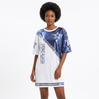 Prêt à expédier : T-shirt à sequins pour femme, style maillot de football des Dallas Cowboys, pour le jour du match