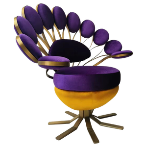 Arredo lusso europeo poltrona salotto unico in acciaio inox Design con morbida pelle in tessuto per alberghi sala da pranzo & ville - Product Image 6