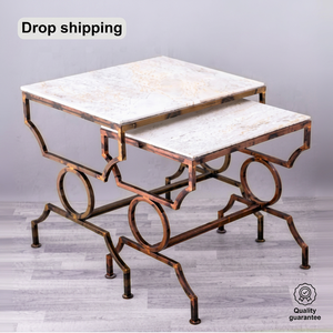 Modern <b>Marble</b> <b>Coffee</b> <b>Table</b> <b>Set</b> Removable Design for Diwali Retirement Home Hotel Decor Eco-Friendly Durable Living Room Side - Product Image 1