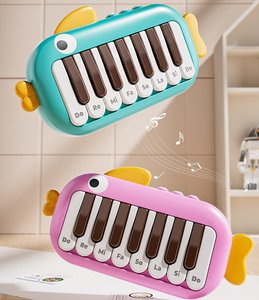 Nouveaux modèles d'instruments de percussion en gros : Jouet musical électronique en plastique à frapper, motif dessin animé, MoeFish Piano Musical Toy - Product Image 3