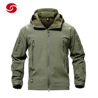 Veste tactique matelassée à col montant zippé en coton et polyester vert olive pour homme, modèle M65, personnalisable OEM ISO