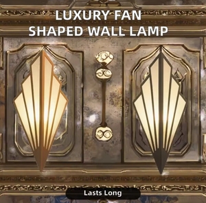 Lusso nordico semplice muro luce creativa a forma di ventaglio corpo in ferro <span class=keywords><strong>per</strong></span> Hotel corridoio portico camera da letto - Product Image 5