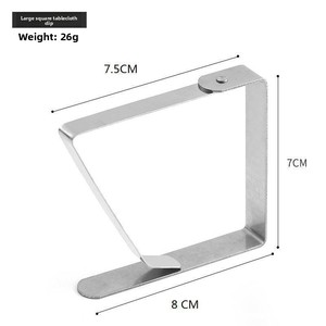 Clips de table en acier inoxydable les plus vendus, clips réglables antidérapants pour nappes, accessoires de fixation pour nappes de salle à manger - Product Image 3