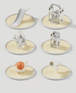 Migo gấu bán buôn có thể gập lại trẻ em trong nhà nhựa trượt đa chức năng bé Nhựa trượt và Swing Set - Product Image 2