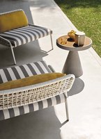 Ensemble de meubles de patio moderne en aluminium pour balcon, comprenant un fauteuil lounge et une table basse, pour 2 personnes