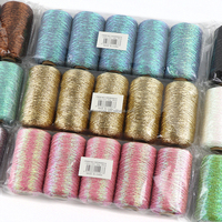100g/roll Glitter Lurex Metallic Yarn 5 Rolls 565g/set Shiny Sparkle Crochet Yarn for Handmade DIY Bag Knitting
