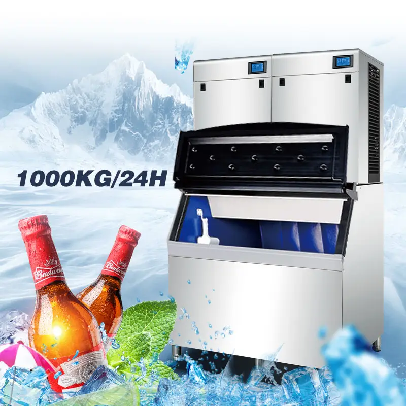 1000Kg Grote Capaciteit Ice Cube Making Machine Ice Cube Maker Machine Ice Maker