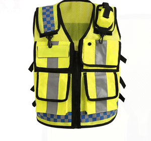 Gilet de sécurité réfléchissant fluorescent jaune haute visibilité vêtements de travail personnalisables Construction de routes ANSI classe 3 100% Polyester - Product Image 2