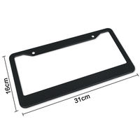 Cadre de plaque d'immatriculation américaine BOLONG à 2 trous en ABS avec logo personnalisé et vis de fixation, cadre de plaque d'immatriculation automobile standard américain