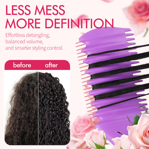 Brosse coiffante détachable adaptée aux <span class=keywords><strong>cheveux</strong></span> <span class=keywords><strong>bouclés</strong></span> humides et secs, pour le séchage, le démêlage, le coiffage, la fixation et le démêlage des nœuds. - Product Image 6