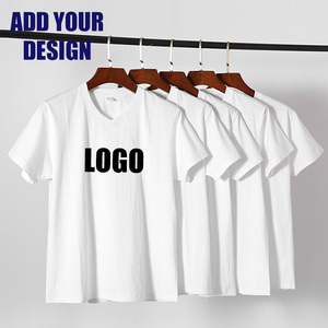 เสื้อยืดคอกลม OEM/ODM ผ้าฝ้าย 100% แบบเรียบ สำหรับขายส่งจำนวนมาก รับสกรีนโลโก้ เสื้อยืดพรีเมียมสำหรับผู้ชาย - Product Image 2