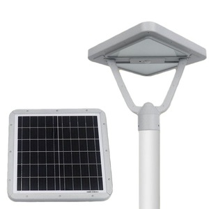 Lampe solaire de jardin extérieure 30W LED, panneau solaire carré, résistante à l'eau, montage mural - Product Image 1