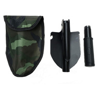 Mini pelle Portable d'extérieur, outils manuels de survie de Camping, pelle pliante de jardin avec boussole