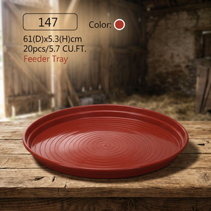 Crown 147 Produits pour animaux de compagnie tendance et très demandés Nouveautés Bac à nourriture pour volailles en plastique de forme ronde simple pour l'intérieur et l'extérieur - Product Image 3