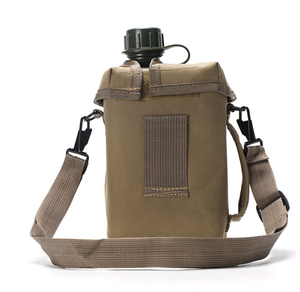 DE97 Outdoor Plastic Canteen with Pouch with Shoulder Straps Outdoor Portable Water Container 2L Capacity 2 Quart - Product Image 5