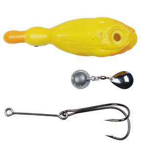 Señuelo giratorio simulado de patito, 21g, cebo de pesca artificial biónico para pesca de lubina en agua dulce, material de PVC - Product Image 4