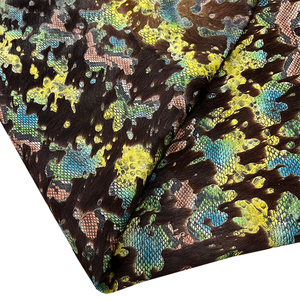 Màu nâu sẫm da chính hãng với lông ngựa màu-in <span class=keywords><strong>Python</strong></span> mô hình cho túi xách và quần áo - Product Image 1